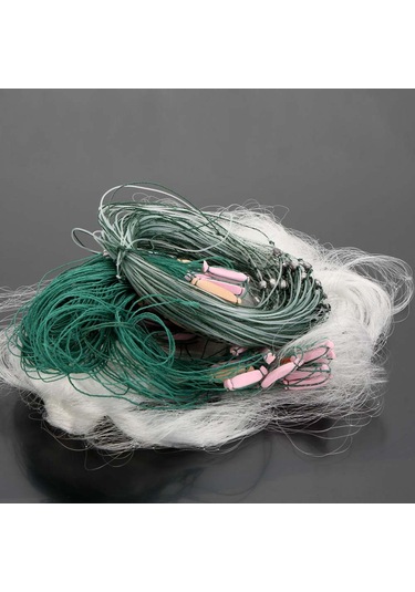 Reedark 3 Katlı Fiber Balık Ağını - 5 Parmak, 10cm Ağız Açığı, 25x1.3m Boyutlu Balıkçılık Gereci