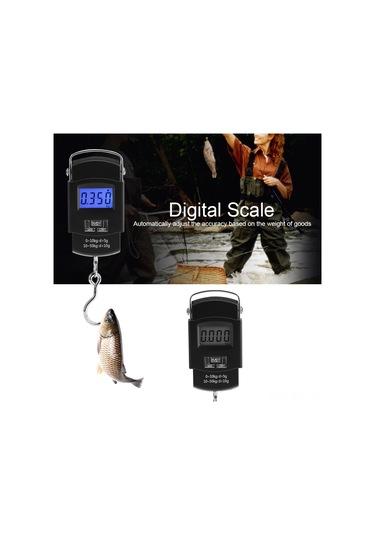 Xiyyadms Taşınabilir Kanca Tipi Elektronik Terazi - Lcd Arka Işık, Tare Fonksiyonu, Otomatik Kapatma, Sıcaklık Ölçümü - Sırt Çantası, Alışveriş, Balıkçılık İçin