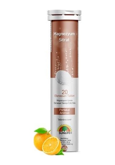 Sunlife Magnezyum Sitrat 20 Efervesan Tablet