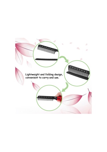 Xiyyadms Siyah Katlanabilir Saç Düzleştirici Tarak - Pratik Saç Geliştirme Aracı