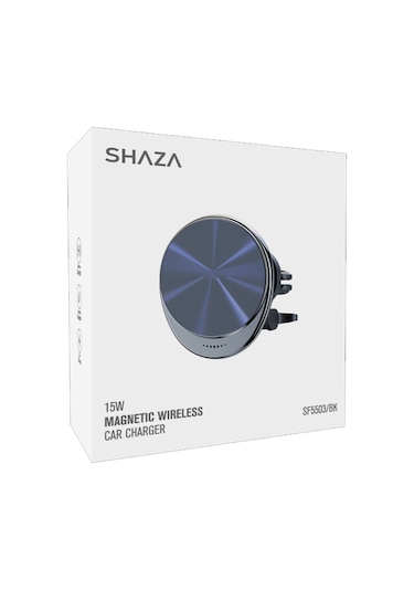 Shaza Sf5503 Magsafe Uyumlu 15w Kablosuz Şarj 2in1 Araç İçi Telefon Tutucu
