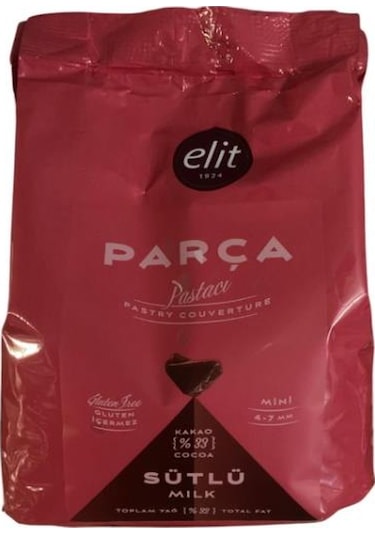 Elit Pastacı Sütlü Parça Çikolata 1 Kg Glutensiz