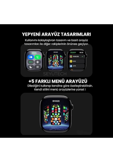 Harvox Hk 11 Pro Max Amoled Akıllı Saat Iphone Ve Android Tüm Telefonlara Uyumlu 46 Mm Siyah