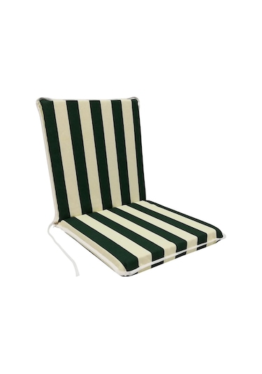 Sandalye Minderi Arkalıklı Lastikli Süngerli-2 Adet(Yeşil-Beyaz) (525695568)