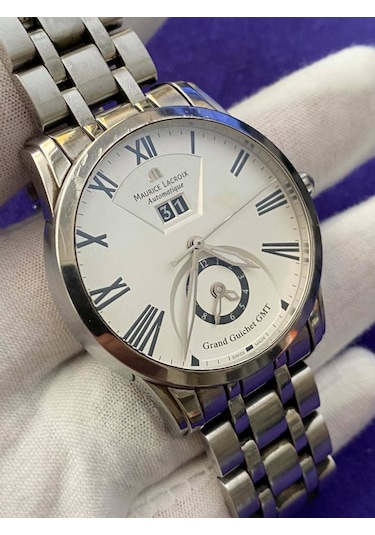Maurice Lacroix Pt6098 Grand Guichet Gmt Çelik Kordon Erkek Kol Saati