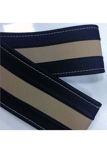 Direksiyon Kılıfı Dikmeli İğneli 38cm Siyah-bej Rlx-503 D-116 1 Adet