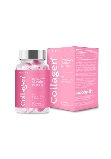 Collagen & Hyaluronic Acid & Resveratrol 1x30 Tablet İkili S...