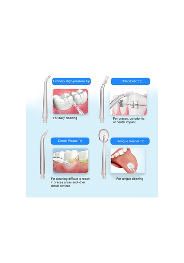 Qingmipy Taşınabilir Şarjlı Diş İrrigatörü, 200ml Su Tankı, 4 Nozul, Ipx7 Su Geçirmez, Pembe Renk
