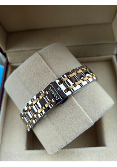 Raymond Pembe Kadran Çelik Kadın Kol Saati Altın