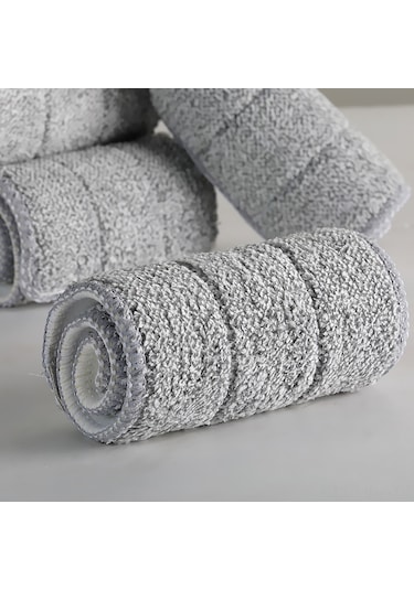 Monyee Mikrofiber Temizlik Pedleri - Yıkama Uygun Tek Kafa 33x12 Cm 10 Adet - Tekrarlı Kullanım Ev Temizliği Mop Bezi