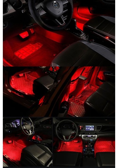 Çakmaklık Girişli Rgb Ayak Altı Led Sese Duyarlı Led Müziğe Duyarlı 12 Led