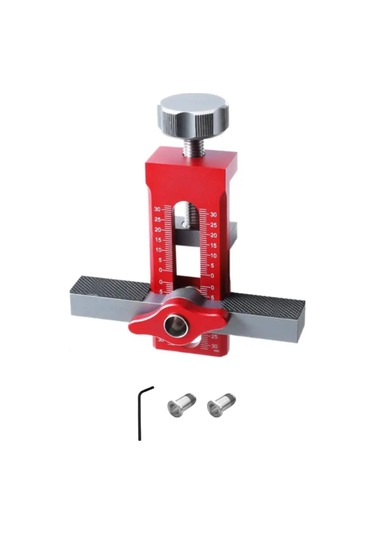 Gajeena Alüminyum Çok Amaçlı Dolap Kapısı Montaj Aleti - Profesyonel Ahşap İşleme Ve Delme Aracı - Kırmızı Standart Model