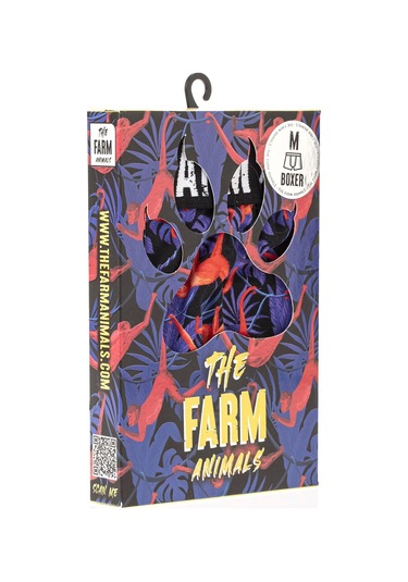 Farm Animals Red Monkey Desenli Boxer
