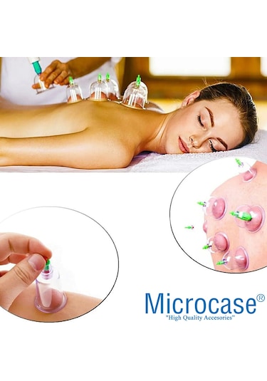 Microcase 12 Parça VakuMLu Kupa Çekme Masaj Hacamat Seti - Al3230
