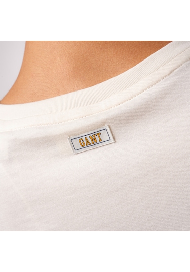 Gant Erkek T-shırt 2003262-130 2003262-130 Krem Krem