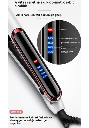 White Yeni Saç Düzleştirici Düzleştirici Curling Ütüler Beyaz