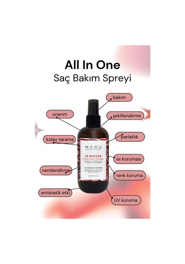 Maru Yıpranmış Saçlar Için 10 Etkili Saç Bakım Spreyi 250 ML