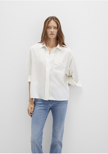 Mavi - Ekru Gömlek 1211354-80194 Ekru