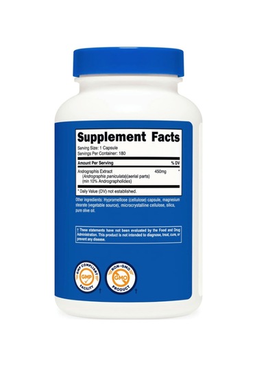 Nutricost Andrographis Extract 450mg, 180 Vegetarian Capsules...