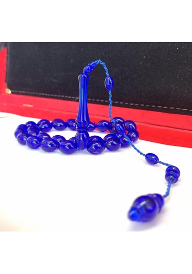 Kehribarkolik Lacivert Toz Kehribar Tesbih