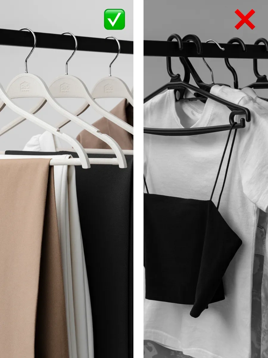 S&g Home Ahşap Görünümlü Ekol Plastik Kıyafet Askıları 5 Adet 329943276 Bej