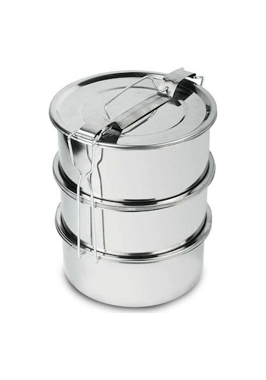 Sefer Tası 3 Lü Paslanmaz Çelik   Tek Kişilik 12X6 Cm