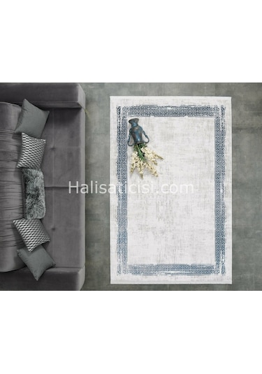 Gümüşsuyu Halı Black&Brown 11298 Mavi