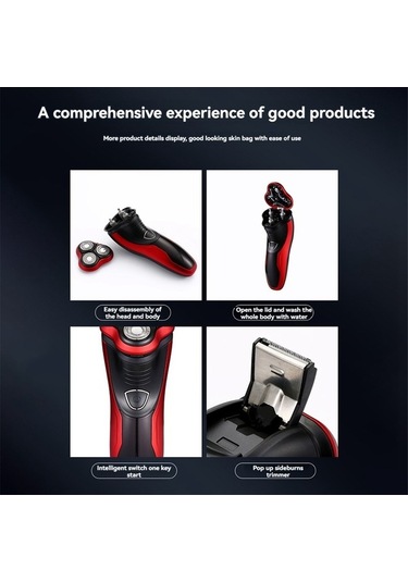 Ulzyvf Şarj Edilebilir Elektrikli Sakal Tıraş Makinesi 3d Qa Düzeltici Favoriler