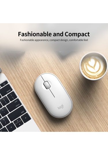 Maiyame Logitech Pebble Kablosuz Mouse - Çift Bağlantılı, Sessiz Ve Ergonomik Tasarım 001