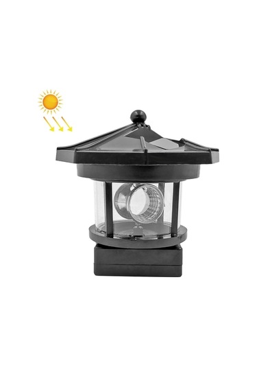 Cbtx Bahçe Aydınlatma Açık Su Geçirmez Led Güneş Dönen Deniz Feneri Bahçe Dekorasyon İndüksiyon Peyzaj Işığı Siyah