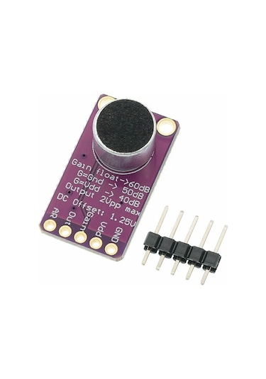 Max9814 Amplikatörlü Analog Mikrofon Modülü Stabil Otomatik 60db Kazanç Kontrol
