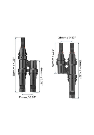 Mc4 2'li Paralelleme Konnektörü Çifti