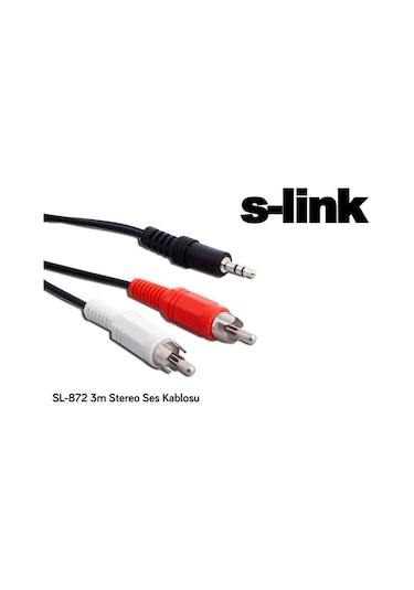 S-Link Sl-872 3 Metre Stereo Ses Kablosu
