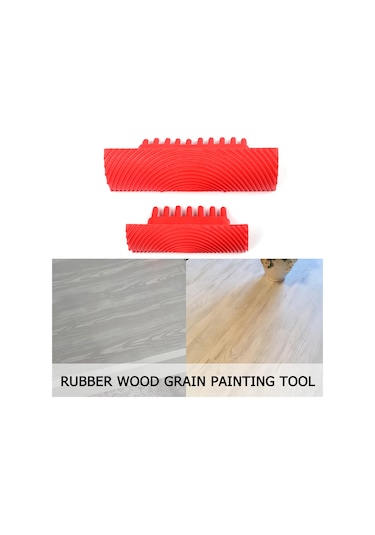 Reedark 2 Adet Ahşap Desen Yapma Aleti - Duvar Dekorasyonu İçin Elastik Boyama Araçları