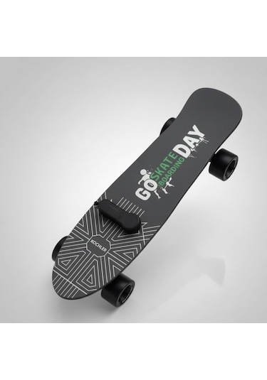 Elektrikli Kaykay H2s-1 Şehir İçi Ulaşım Aracı, Scooter Alternatifi, 20 Km/h, 8 Km Menzil, Hafif 3.7 Kg Siyah