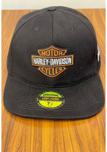 Hamze Harley Davidson Cycles Hip Hop Snapback Rapper Şapka Cap Siyah