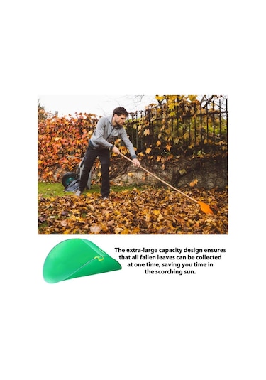 Taşınabilir Pop-up Yaprağı Toplayıcı Yeniden Kullanılabilir Veranda Organizatörleri Yeşil , Boyut:144 X 74 X 52cm