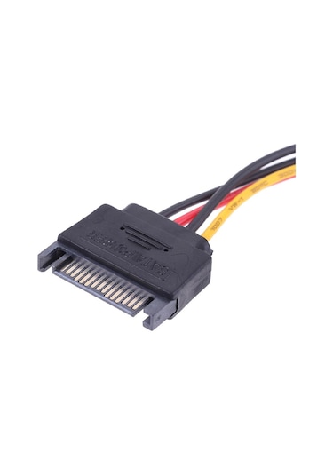 4843 Sata Kasa Hdd Dişi Erkek 4 Pin Power Molex Güç Kablosu 20 Cm