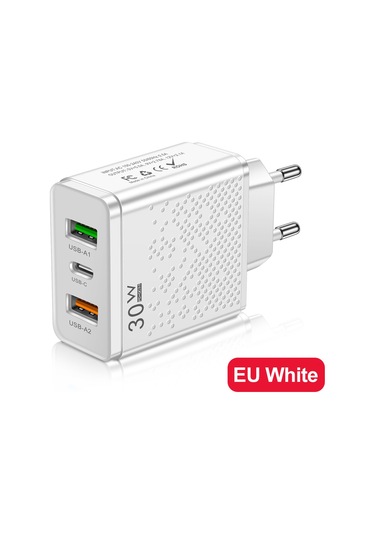 Anseıp Pd Hızlı Şarj Şarj Cihazı 30 W Usb C İphone Uyumlu Şarj Cihazı 14 13 Xiaomi 12 Samsung Huawei Usb Şarj Aleti Qc3.0 Cep Telefonu Adaptörü