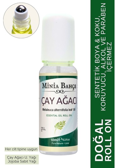 Doğal Roll On, Çay Ağacı Uçucu Yağı, Jojoba Yağı. 10ml