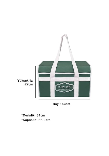 Termbag Katlanabilir 36 Litre Termal Termo Termos Çanta Haki