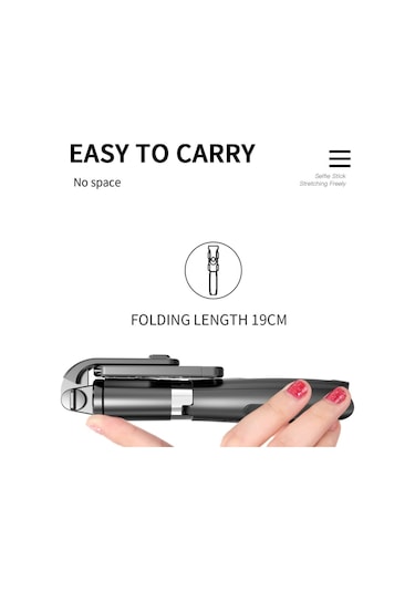 L02 100Cm Çok Fonksiyonlu Bluetooth Tripod Selfie Stick