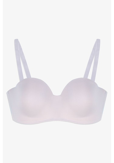 Kadın Dolgusuz Mikro Straplez Sütyen Beyaz