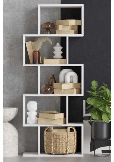 Decormet Meriç Kitaplık Beyaz Diğer