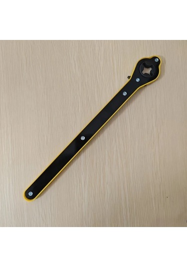 Chenkestoreone 1 Adet 360 Derece Dönen Oto Kriko Cırcır Anahtarı Ergonomik Sap Siyah Sarı