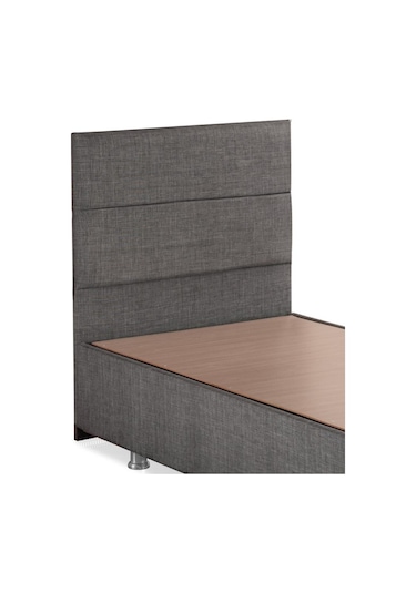 Nironyatak Silver Tek Kişilik Yatak Başlığı - 100 Cm Gri Keten Kumaş Başlık