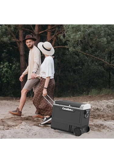Coolist Clk65w 12/24volt 220volt 65 Litre Çift Bölmeli Tekerlekli Outdoor Kompresörlü Oto Buzdolabı/dondurucu