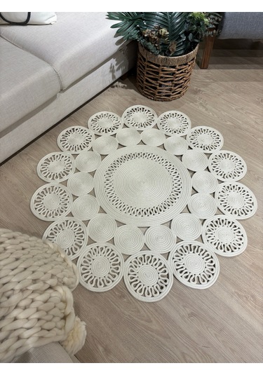 Marguerite Trikot Papatya Model Kilim Krem