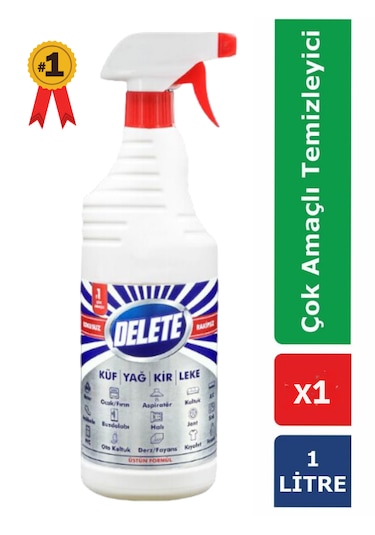 Delete Çok Amaçlı Yağ Kir Leke Çözücü Genel Temizleyici 1 L