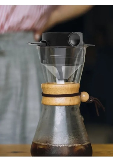 Neevoyu Ecobrew Çift Katmanlı Metal Kahve Filtresi, Kağıt Gereksinimi Olmadan Saf Aroma, İtalyan Kahve Makinaları Uyumlu, Taşınabilir Ve Kolay Temizlenir Siyah